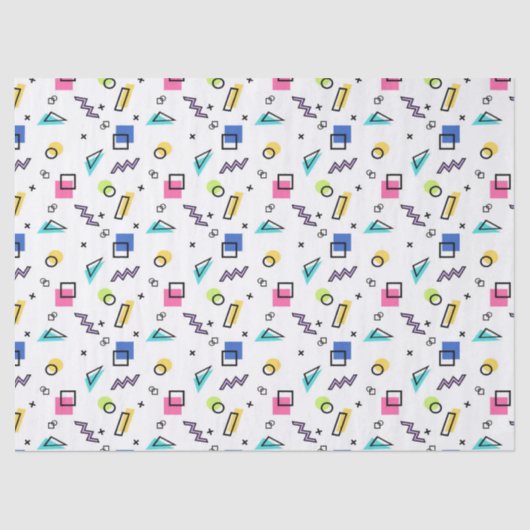 90s Vibeの形状とシンプルアウトラインティッシュペーパー 薄葉紙 (正面)