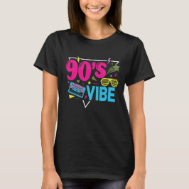 90's VIBE レトロカセットシャッターサングラス Tシャツ