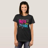 90's VIBE レトロカセットシャッターサングラス Tシャツ (正面フル)