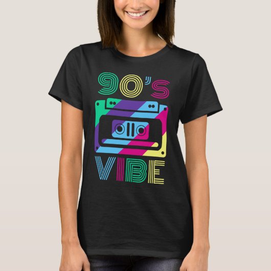 90s Vibe 90をテーマにしたパーティー衣装ママパパ Tシャツ (正面)