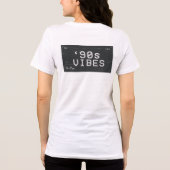 90s Vibes Retro Glitch Design トライブレンドＴシャツ (裏面)