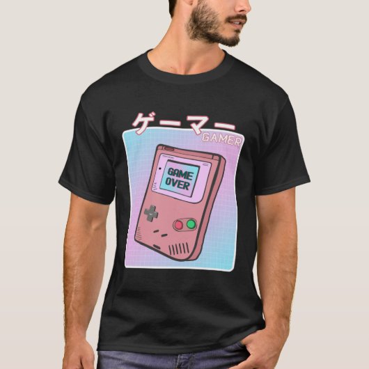 90s Video Game Japanese Aesthetic Vaporwave Gamer Tシャツ (正面)