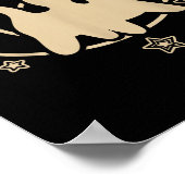 90s Y2k Scary Tomcat Cat Is Scared Under Starry Ta ポスター (角)