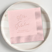 90thエレガント誕生日パーティーバラ金ゴールド 箔ナプキン