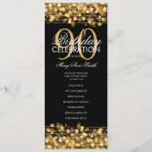 90thエレガント Birthday Partyプログラム金ゴールド（メニュー付き） プログラム (正面)