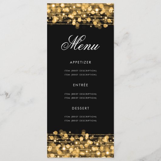 90thエレガント Birthday Partyプログラム金ゴールド（メニュー付き） プログラム (裏面)