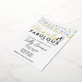 90thサプライズ誕生日パーティー招エレガント待 箔招待状 (回転した状態)