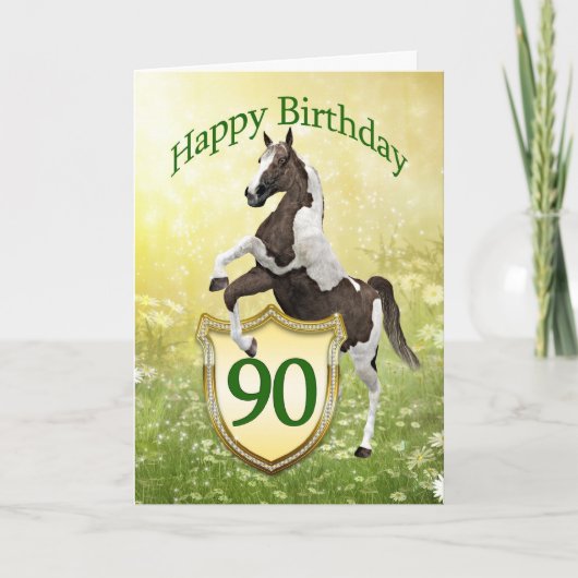 90thバースデーカード（飼育馬つき） カード (正面)