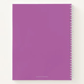 90thバースデーパーティーゲストブックパープルストライプ ノートブック (裏面)