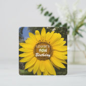 90thバースデーパーティースンフラワー招待状 招待状 (スタンド正面)