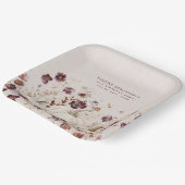 90thバースデーパーティーパンプキンワイルドフラワーカスタム ペーパープレート (傾斜あり)