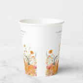 90thバースデーパーティーパンプキンワイルドフラワーカスタム 紙コップ (左)