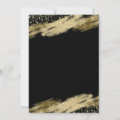 90thバースデーパーティー金ゴールドブラック招待状 招待状 (裏面)