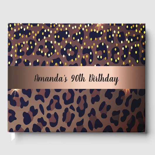 90thバースデーパーティーleopard print ゲストブック (正面)