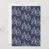 90thバースデーパーティーMensこんにちはナヴィニーブルー 招待状 (裏面)