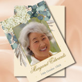 90thフローラクリーエレガントム金ゴールドフォト誕生日 招待状