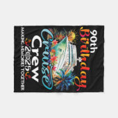 90th誕生日クルーズクルーズフレンズファミリーバケーション フリースブランケット (正面(横))