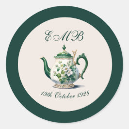 90th誕生日ティーパーティーグリーンリージェンシー誕生日 ラウンドシール