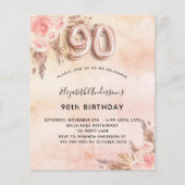 90th誕生日パンパスグラスバラ予算 チラシ (正面)