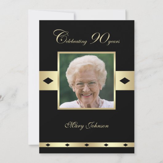 90th誕生日パーティーの招待状の写真90th 招待状 (正面)