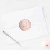 90th誕生日パーティーバラ金ゴールドスター ラウンドシール (封筒)