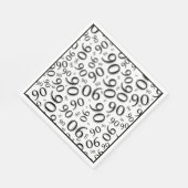 90th誕生日パーティー番号パターンブラック/ホワイト スタンダードランチョンナプキン (角)