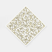 90th誕生日パーティー番号パターン金ゴールド/白 スタンダードランチョンナプキン (角)