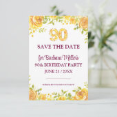 90th誕生日パーティー – イエローローズ90年 セーブザデート (スタンド正面)