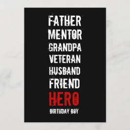 90th誕生日ヒーローパーティの招待状 招待状