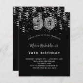 90th誕生日ブラックシルバーヒョウ招待 (正面/裏面)