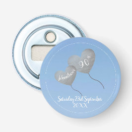 90th誕生日ブルースカイ&シルバーバルーン 栓抜き