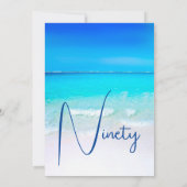 90th誕生日ブルー海シーデスティネーション誕生日 招待状 (裏面)