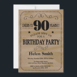 90th誕生日招待状ウ素朴ッド 招待状<br><div class="desc">第90誕生日招待状。タイポグラフィ。応援を90年に。大人の誕生日。木の素朴背景。男女誕生日Kids BoyまたはGarl Lady 10代の Teenage Bday招待状。13日15日18日21日21日30日40日50日70日80日90日100日。年齢に関係なく。さらにカスタマイズするには、「クリック カスタマイズ 」ボタンをクリックし、デザインツールを使用してこのテンプレートを変更してください。</div>