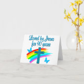 90TH誕生日祈りの言葉 カード (黄色い花)