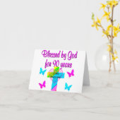 90TH誕生日祈りの言葉 カード (黄色い花)