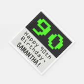 90th誕生日 – ネディ/オタク系のスタイル「90」と名前 スタンダードランチョンナプキン (角)