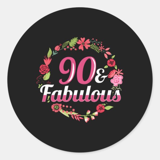 90th 90と素晴らしい ラウンドシール (正面)