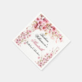 90Th Any Year誕生日絵を描フローラ スタンダードカクテルナプキン (角)