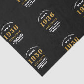 90th Birthday 1936 Black Gold Chic Elegant 薄葉紙 (詳細)