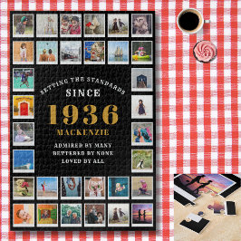 90th Birthday 1936 Family Memories Photo Collage ジグソーパズル