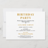 90th Birthday 1936 Legend White & Gold Photo 招待状 (裏面)