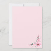 90th Birthday Card For Women Pink Flower カード (裏面)