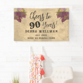 90th Birthday Cheers to 90 Years Elegant Birthday 横断幕 (インサイチュ)