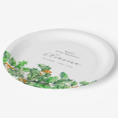 90th Birthday December Birth Flower Holly Custom ペーパープレート (アングル)