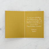 90th Birthday Elegant Gold Diamond Sparkle Luxury カード (内部)