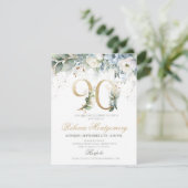 90th birthday Elegant Milestone invitation 出欠カード (スタンド正面)