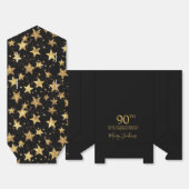 90th Birthday Gold Stars Thank You  フェイバーボックス (見開き)