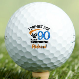 90th Birthday Golf Balls 90 Years Funny Gift Blue ゴルフボール