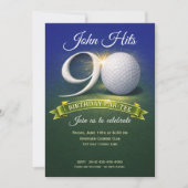 90th Birthday Golf Theme  招待状 (正面)
