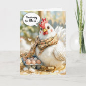 90th Birthday Hen With Eggs in Carton カード (正面)